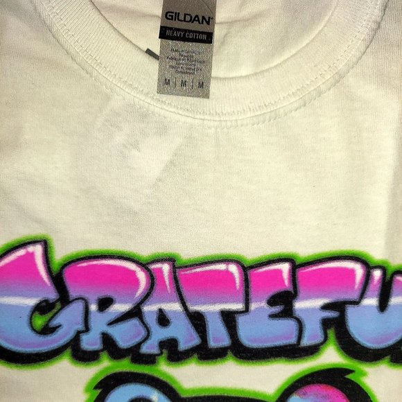 Grateful Dead Airbrush Dancing Bear jam rock Official T-Shirt M NWT - Picture 3 of 4